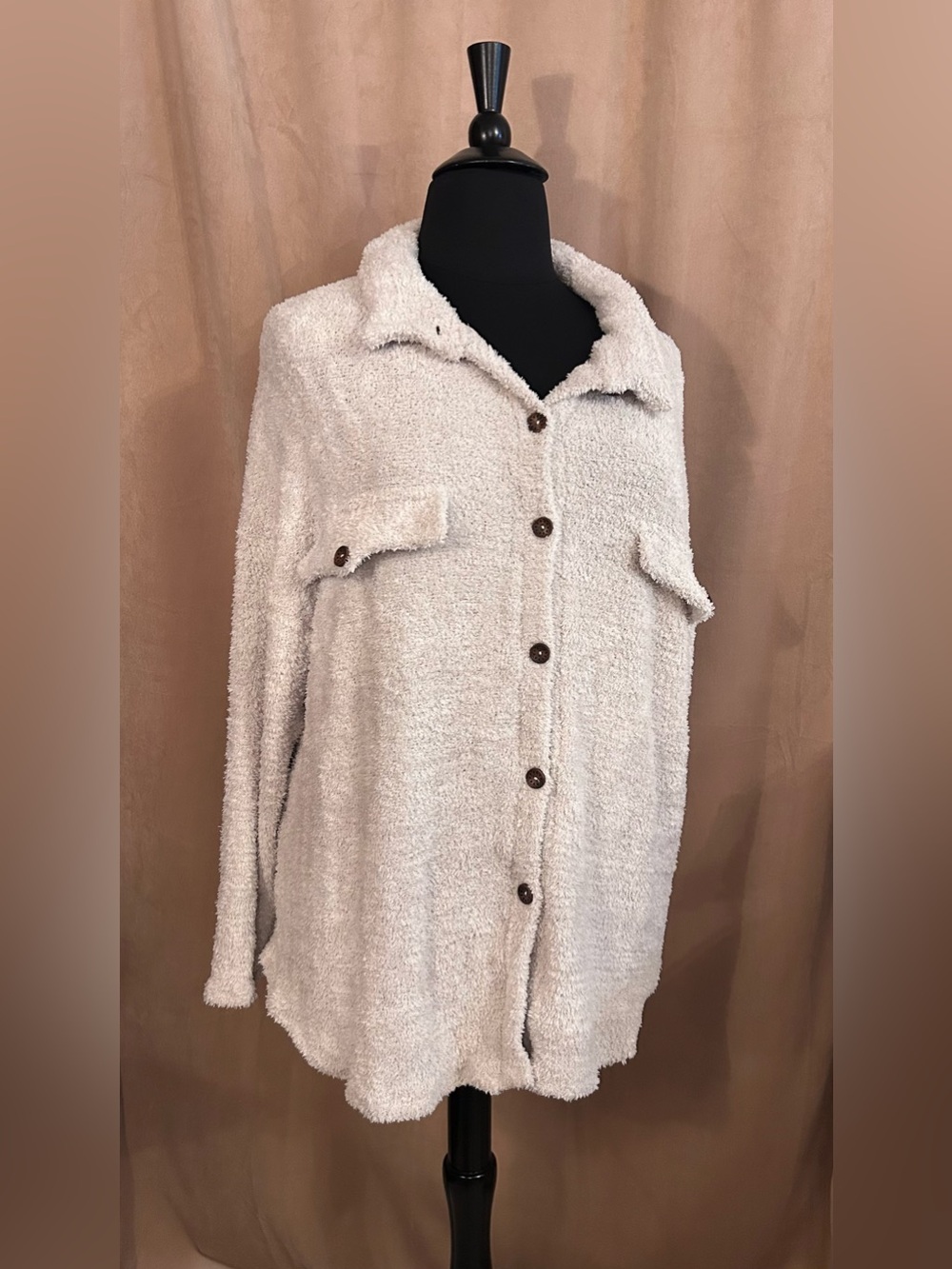 BUCKETLIST OVERSIZED SOFT FUZZY SHACKET